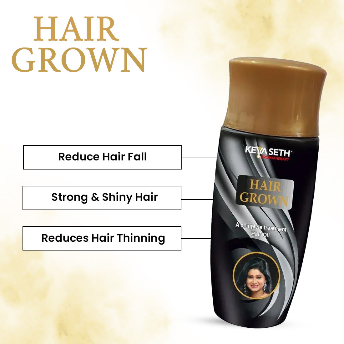 Hair Grown Oil with Bhringraj, - Reduce Hair Fall & Grows Hair for Strong, Thicker, Darker & Shiny Hair with Methi & Amla for Men & Women. 100ml