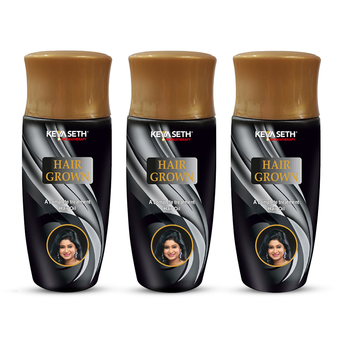 Hair Grown Oil with Bhringraj, - Reduce Hair Fall & Grows Hair for Strong, Thicker, Darker & Shiny Hair with Methi & Amla for Men & Women. 100ml x 3
