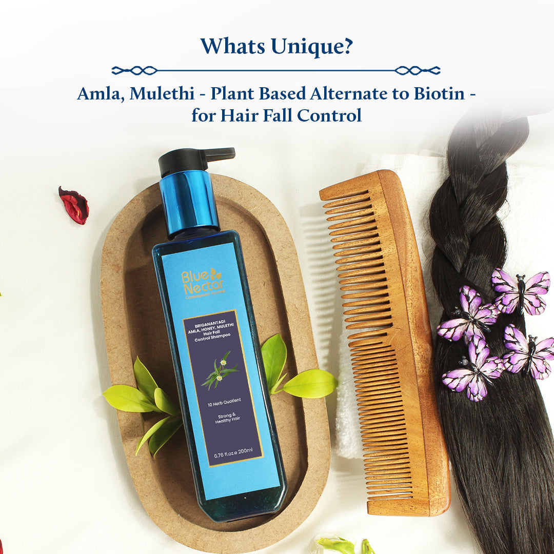 Briganantadi Amla, Honey and Mulethi Hair Fall Control Shampoo (10 Herbs, 200 ml) 200ml