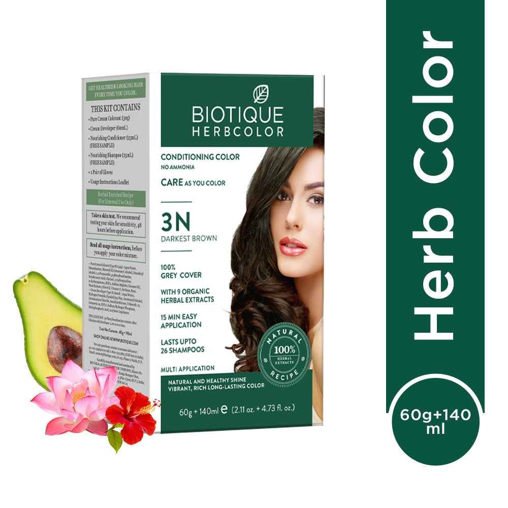 Biotique Herbcolor 3N Darkest Brown