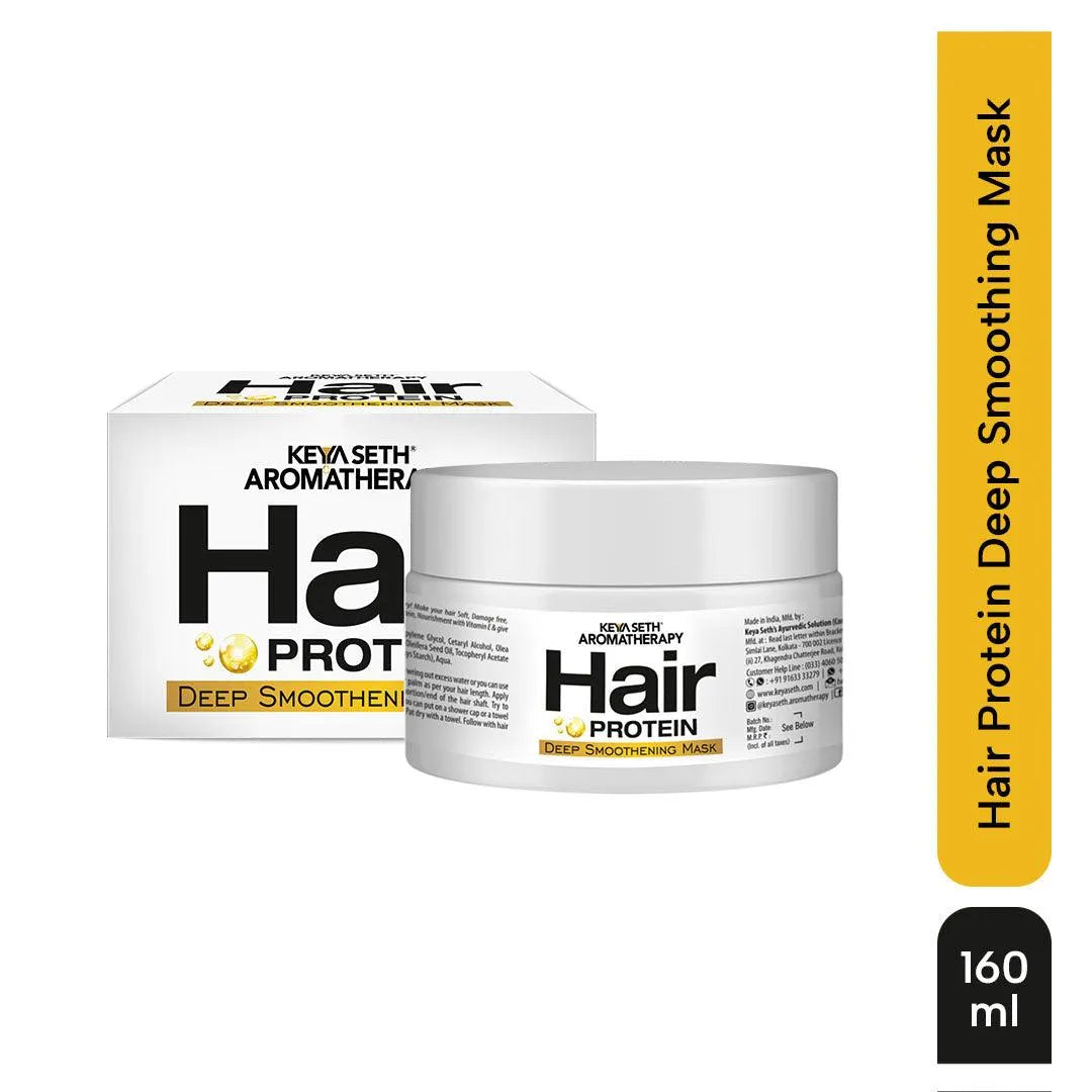 Hair Protein Deep Smoothening Mask Nourishes and Controls Frizz I Avocado Butter & Keratin Protein Enriched I Deeply Conditioning & Hydrating Shiny & Damage Repair-160gm 160g