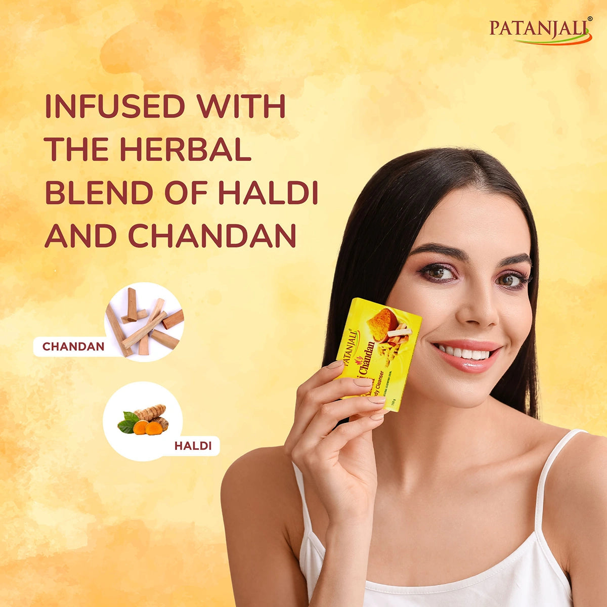 Patanjali Haldi Chandan Kanti Body Cleanser 150 G x 4 N