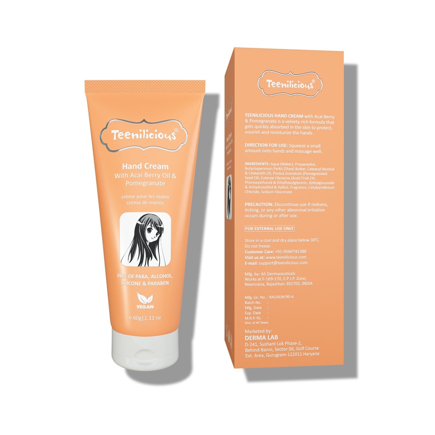 Teenilicious Hand Cream For Dry Hands With Acai Berry Oil & Pomegranate