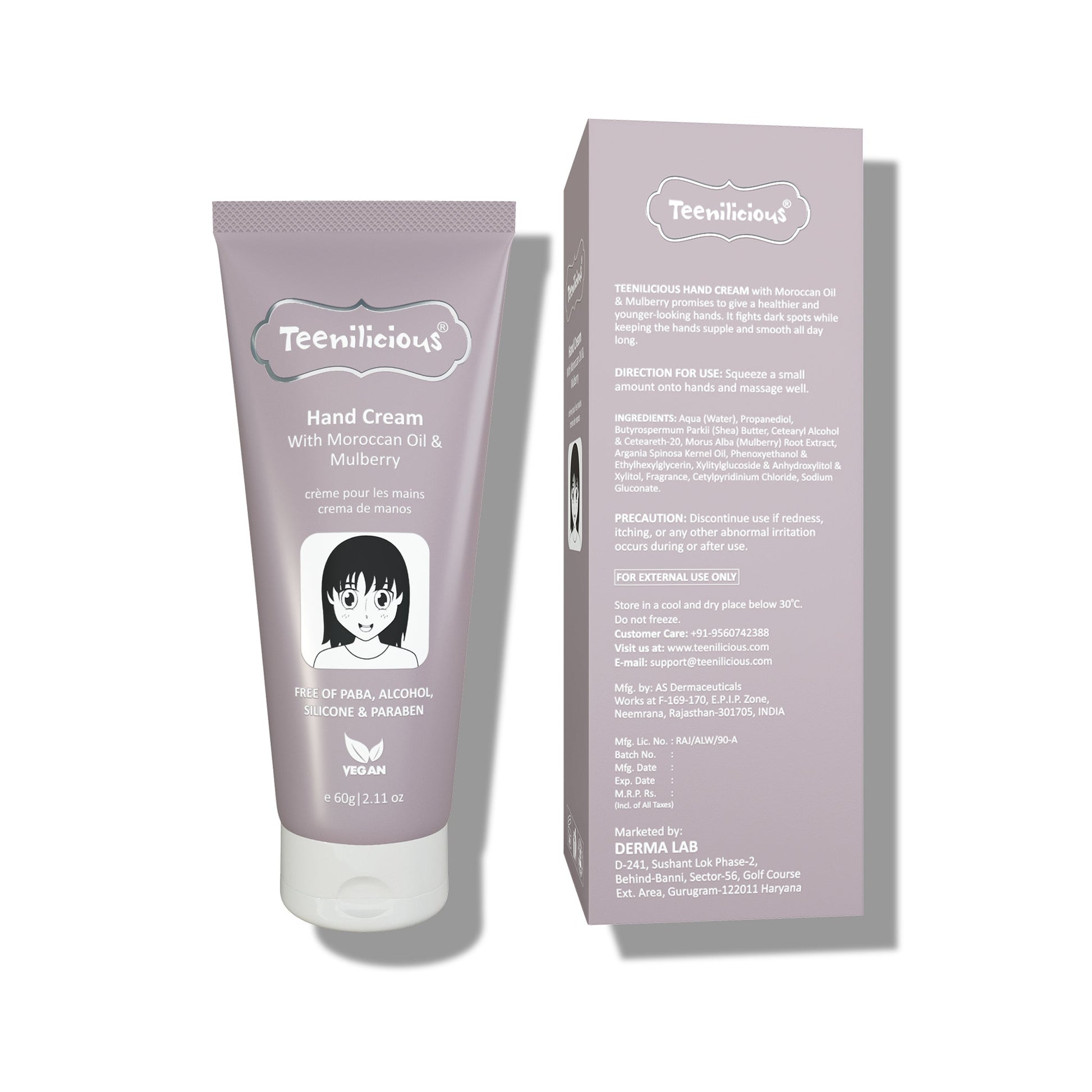 Teenilicious Hand Cream With Moroccan Oil & Mulberry - Hand Cream For Dry Hands