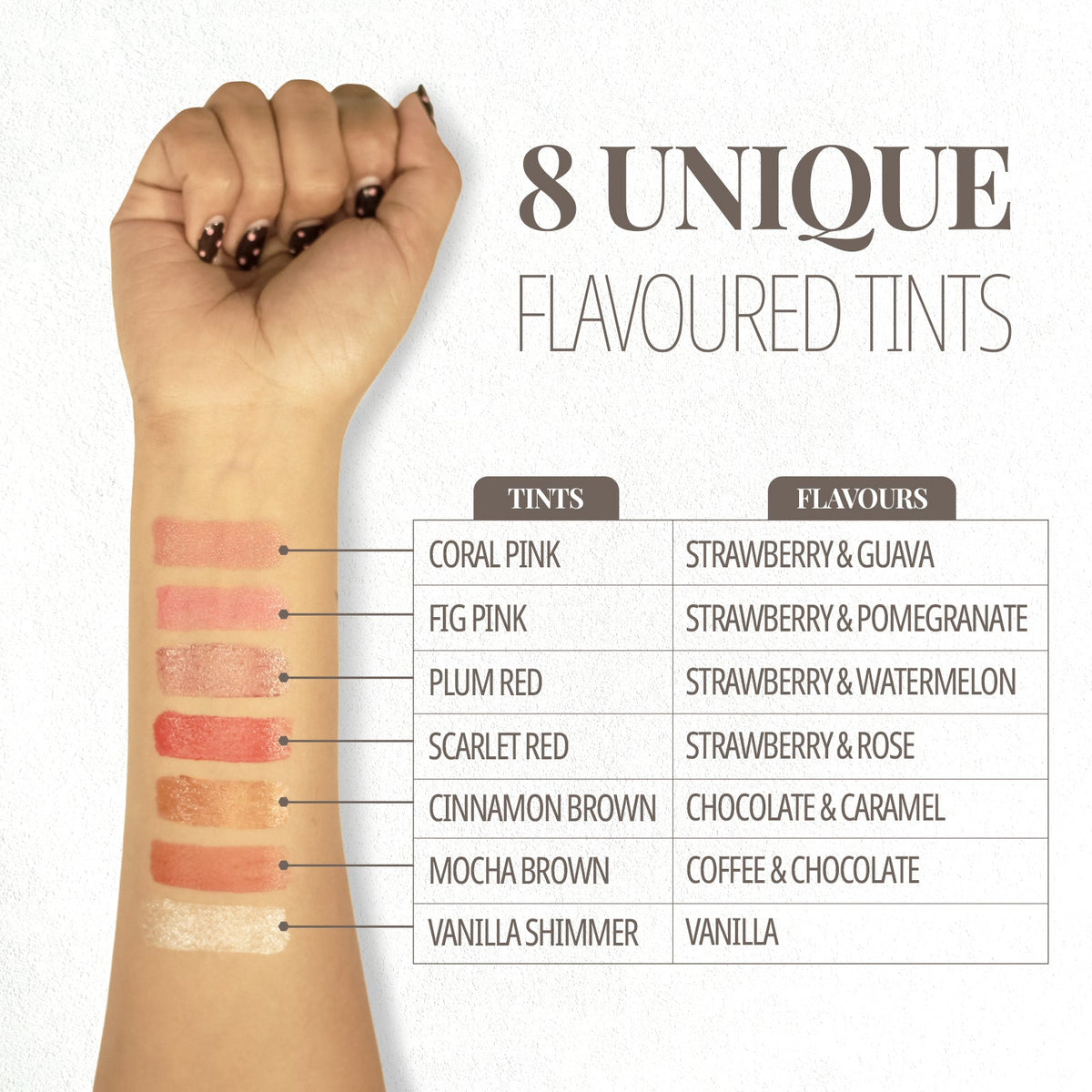 Organic Tinted Lip Balm With Exotic Flavours Mocha Brown