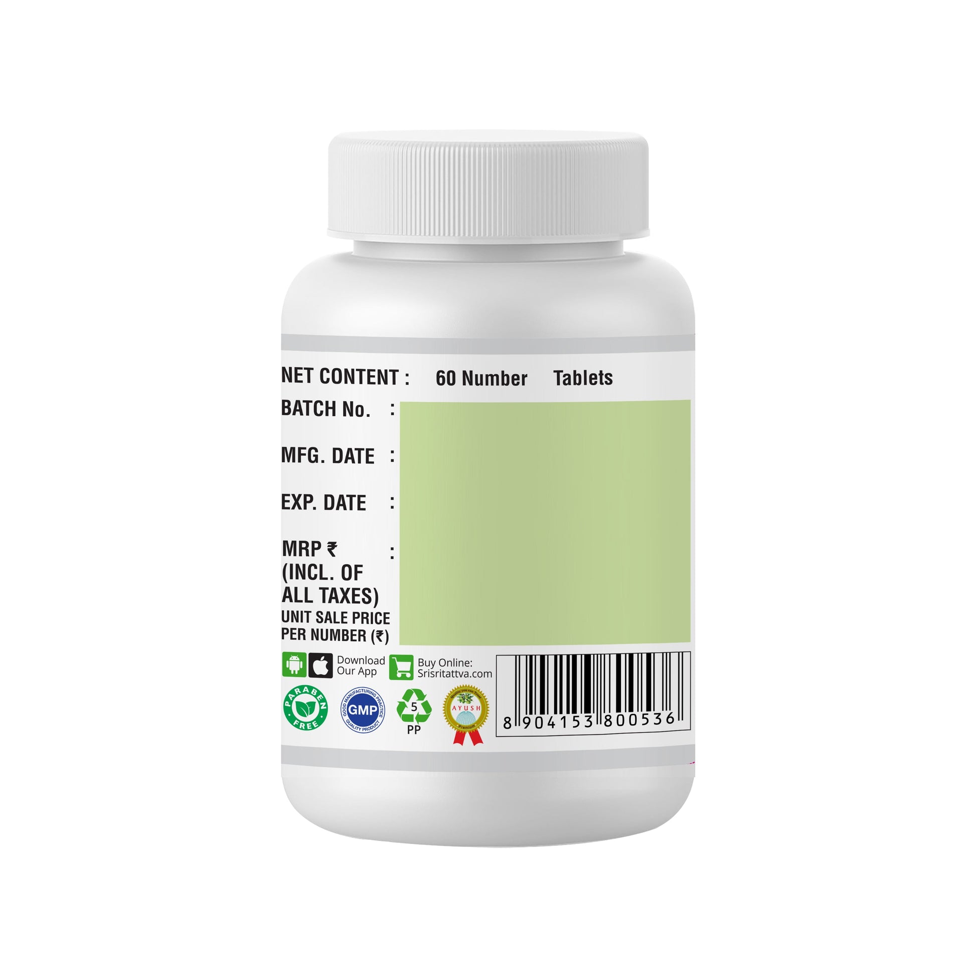 Haritaki - Digestive aid, 60 Tabs | 500 mg 500mg