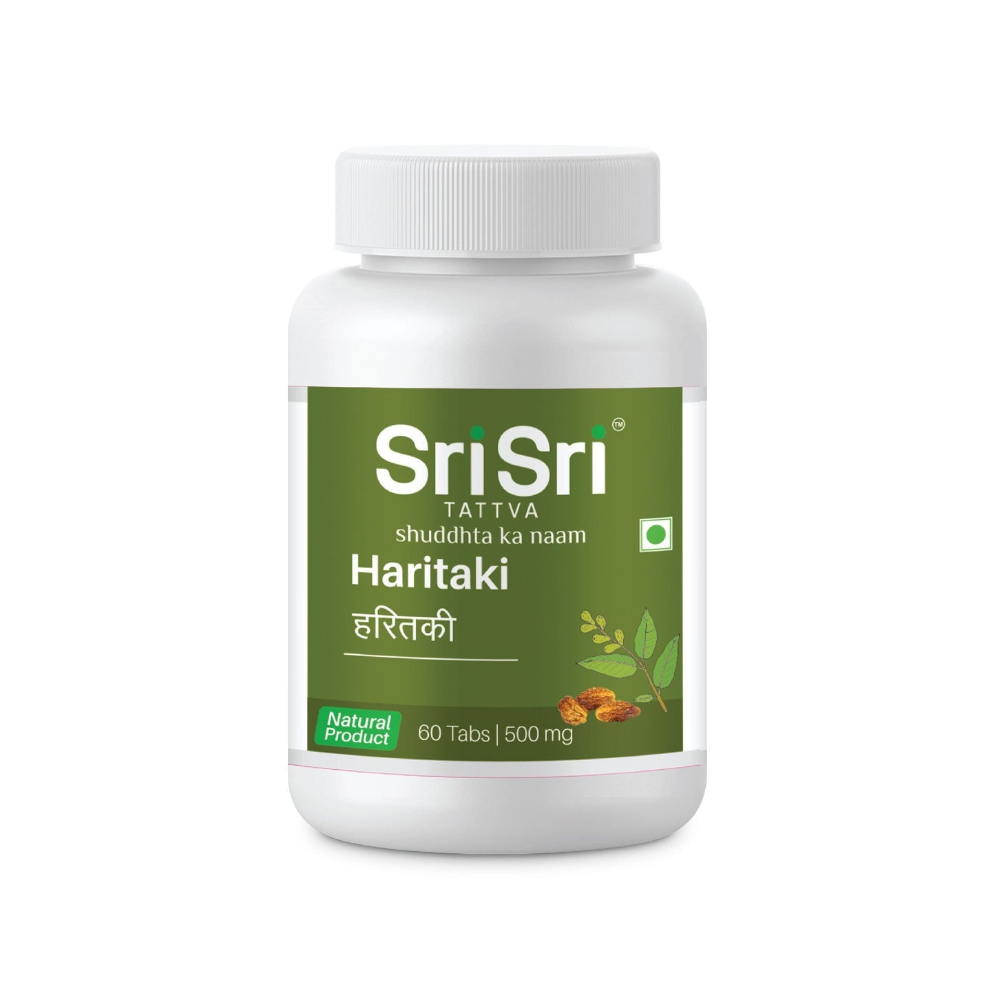 【Sri Sri Tattva】 Haritaki Digestive Aid Tablets｜ ハリタキ 消化サポート タブレット｜ 60錠