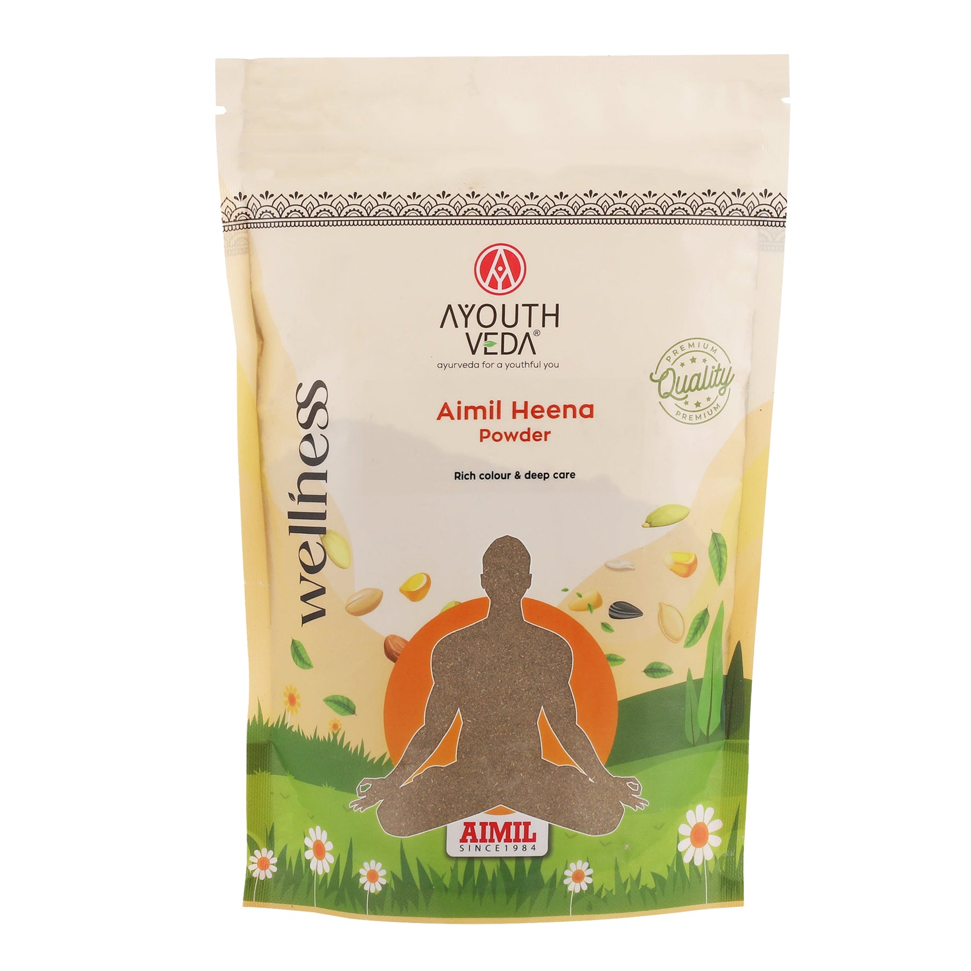 Heena Powder with  Bhringraj, Amla, Brahmi, and Shikakai for Natural Colour & Deep Nourishment – Net Qty: 200g 200g