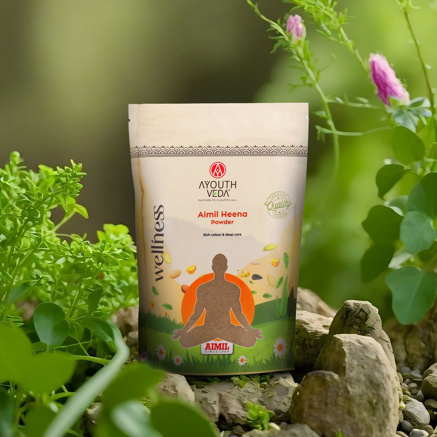 Heena Powder with  Bhringraj, Amla, Brahmi, and Shikakai for Natural Colour & Deep Nourishment – Net Qty: 200g 200g