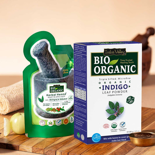 【Indus Valley】 Ready-to-Apply Herbal Henna+ Paste With Shikakai & Bhringraj - 150gm + Indigo Powder 100gm｜レディトゥアプライ ハーバルヘナプラス ペースト シカカイ＆ブリンガラジ配合＋インディゴパウダー｜ヘナペースト150g＋インディゴパウダー100g の2点セット