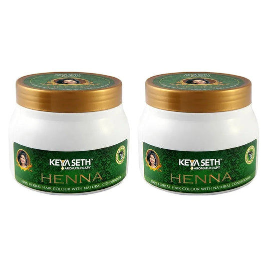 Henna Powder Herbal Hair Colour with Nature Conditioner for Silky & Shiny Hair with Aloe Vera, Catechu & Tea leaves 200g x 2