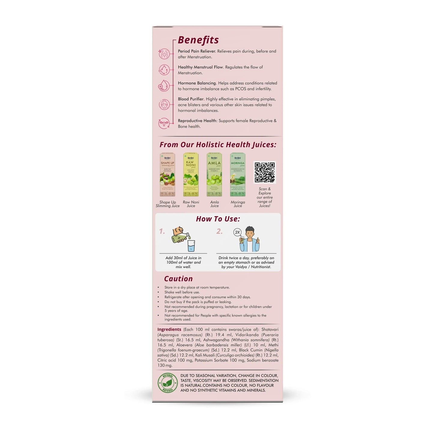 Her Care Juice - Women Health Tonic | Helps Hormone Balancing | 1 L 1L