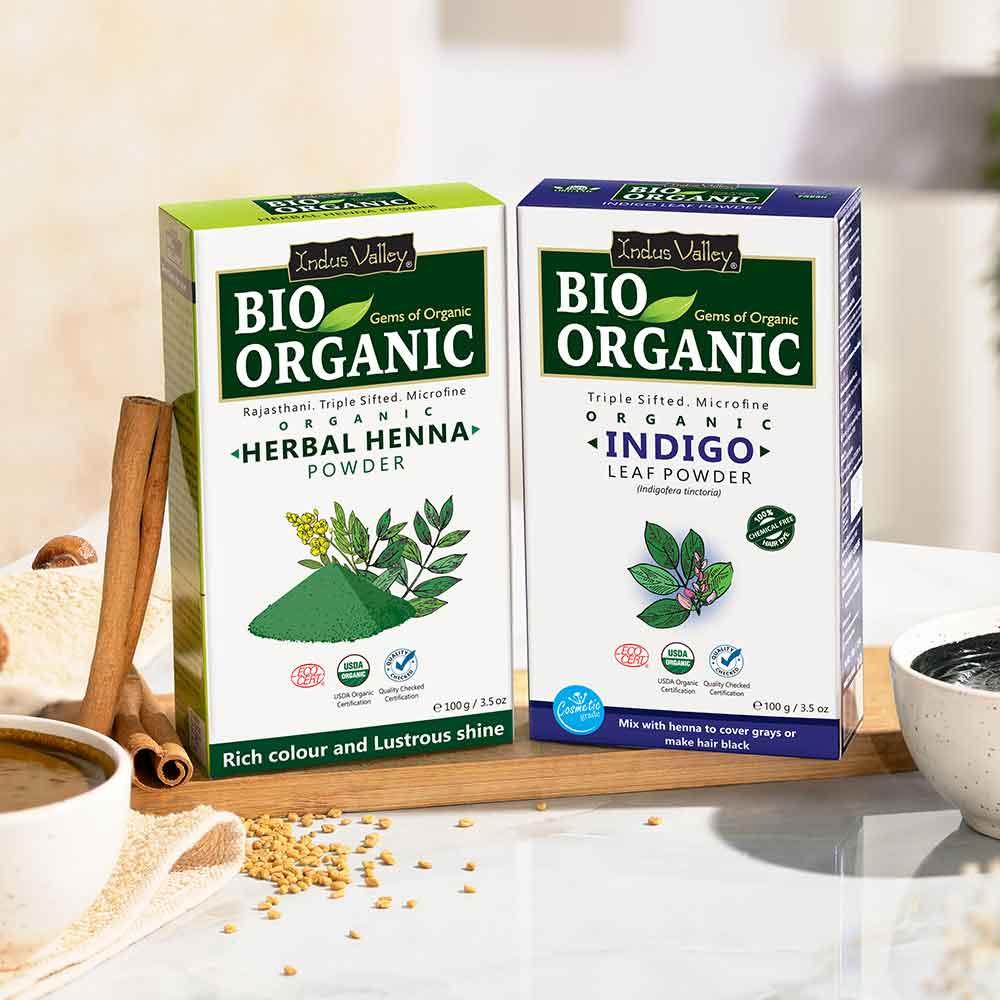 Bio Organic Herbal Henna & Indigo Powder Combo 250g