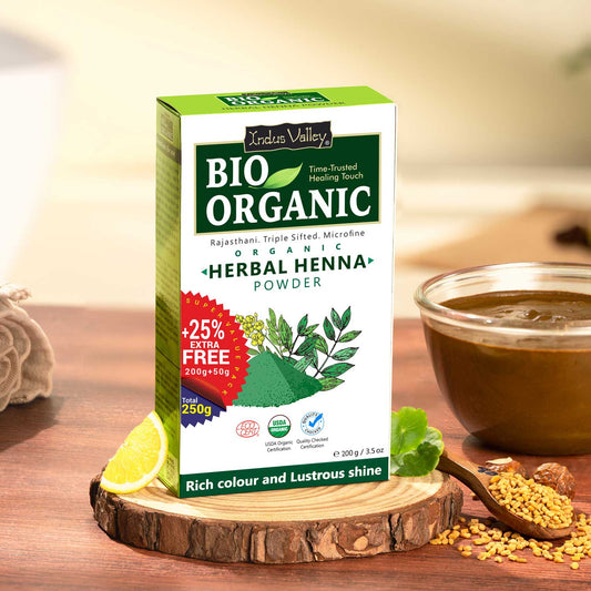 【Indus Valley】 Bio Organic Natural Herbal Henna Powder｜ビオ オーガニック ナチュラル ハーバルヘナパウダー｜250g