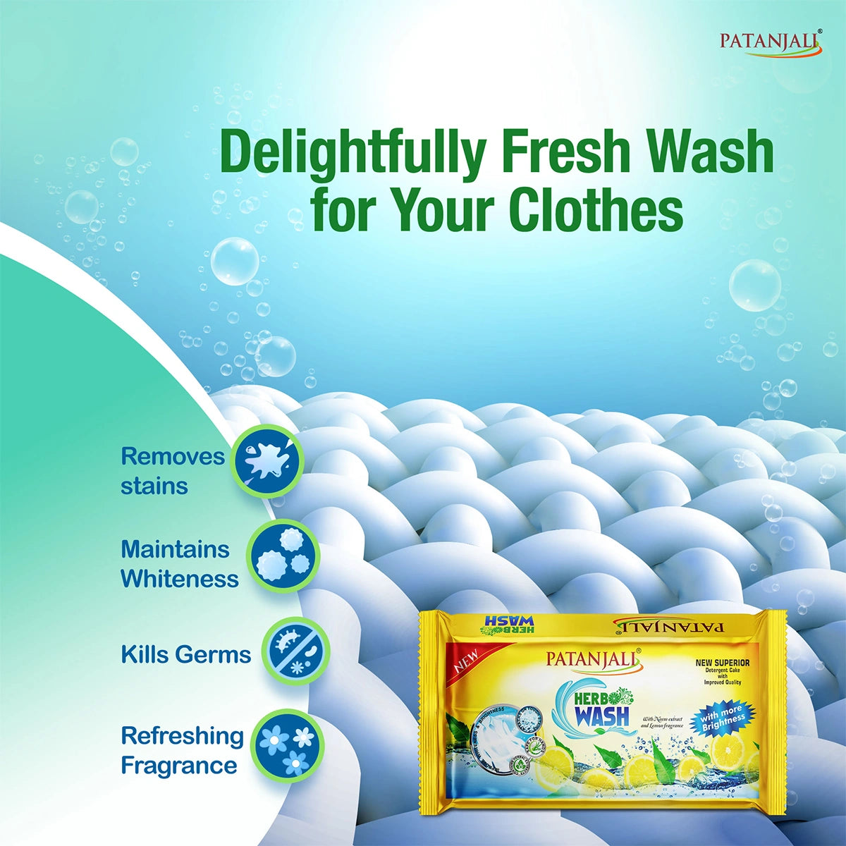 Patanjali Herbo Wash Detergent Cake 225g