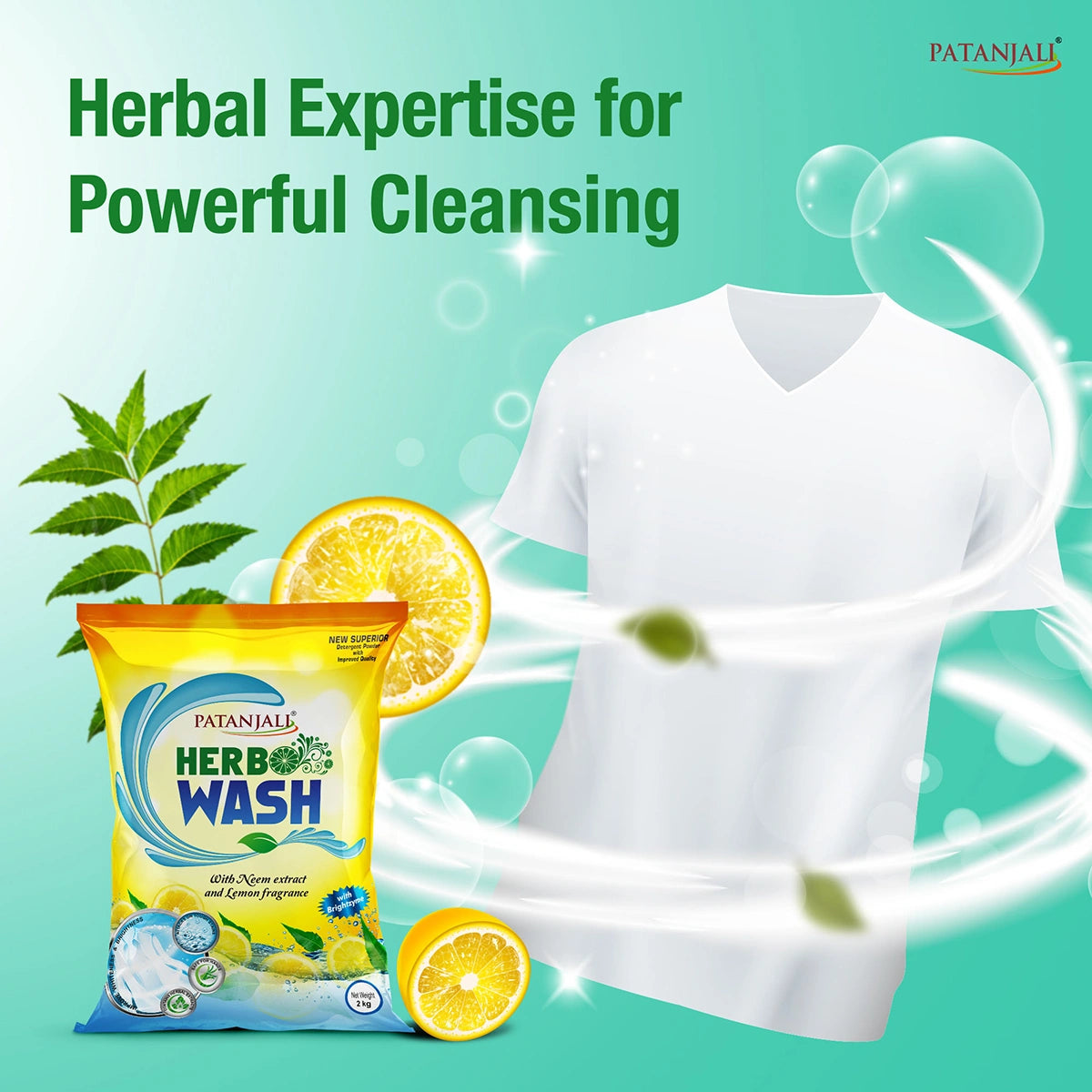 Patanjali Herbo Wash Detergent Powder (2 kg)