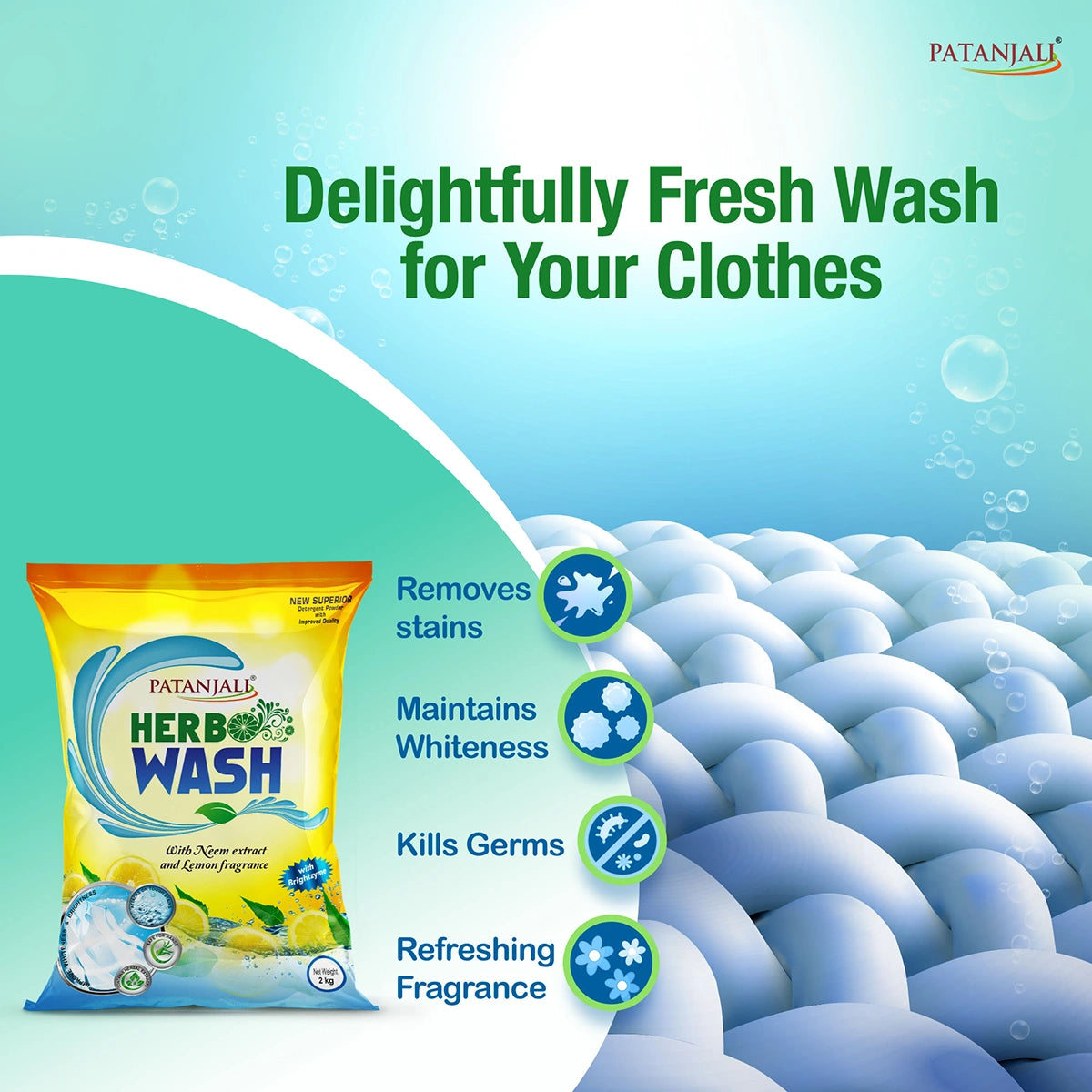 Patanjali Herbo Wash Detergent Powder (2 kg)