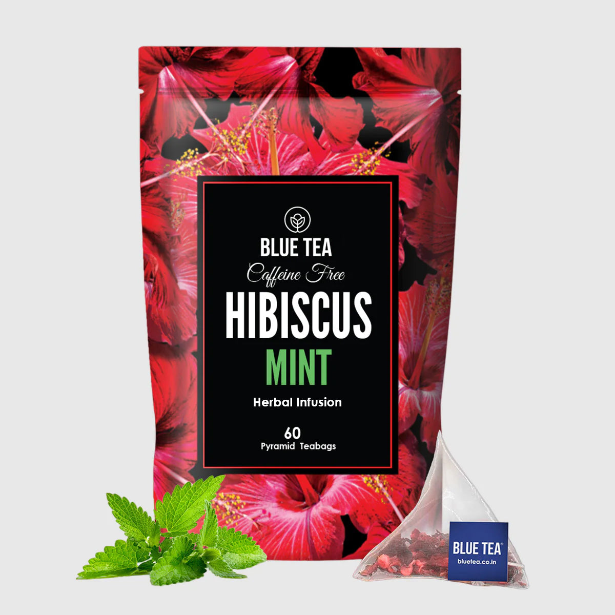 Hibiscus Mint Herbal Tea - 60 Tea Bags 60 Tea Bags