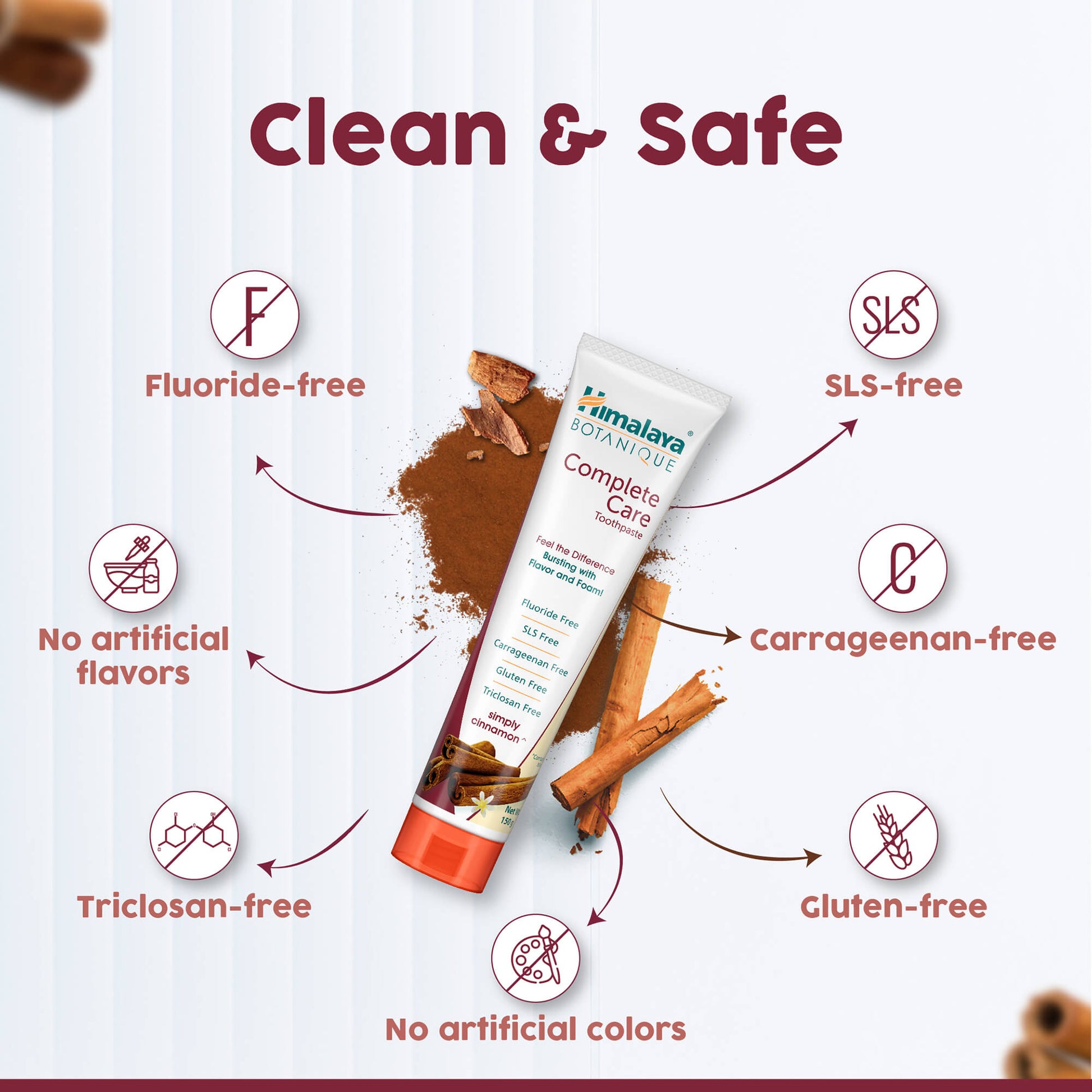 BOTANIQUE Complete Care Toothpaste (Simply Cinnamon) 150g