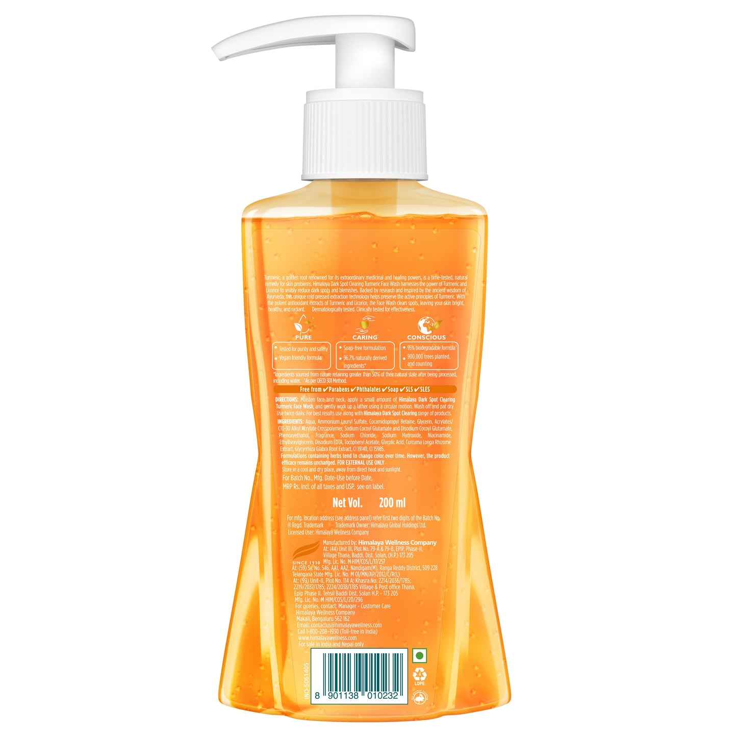 Himalaya Dark Spot Clearing Turmeric Face Wash 200ml