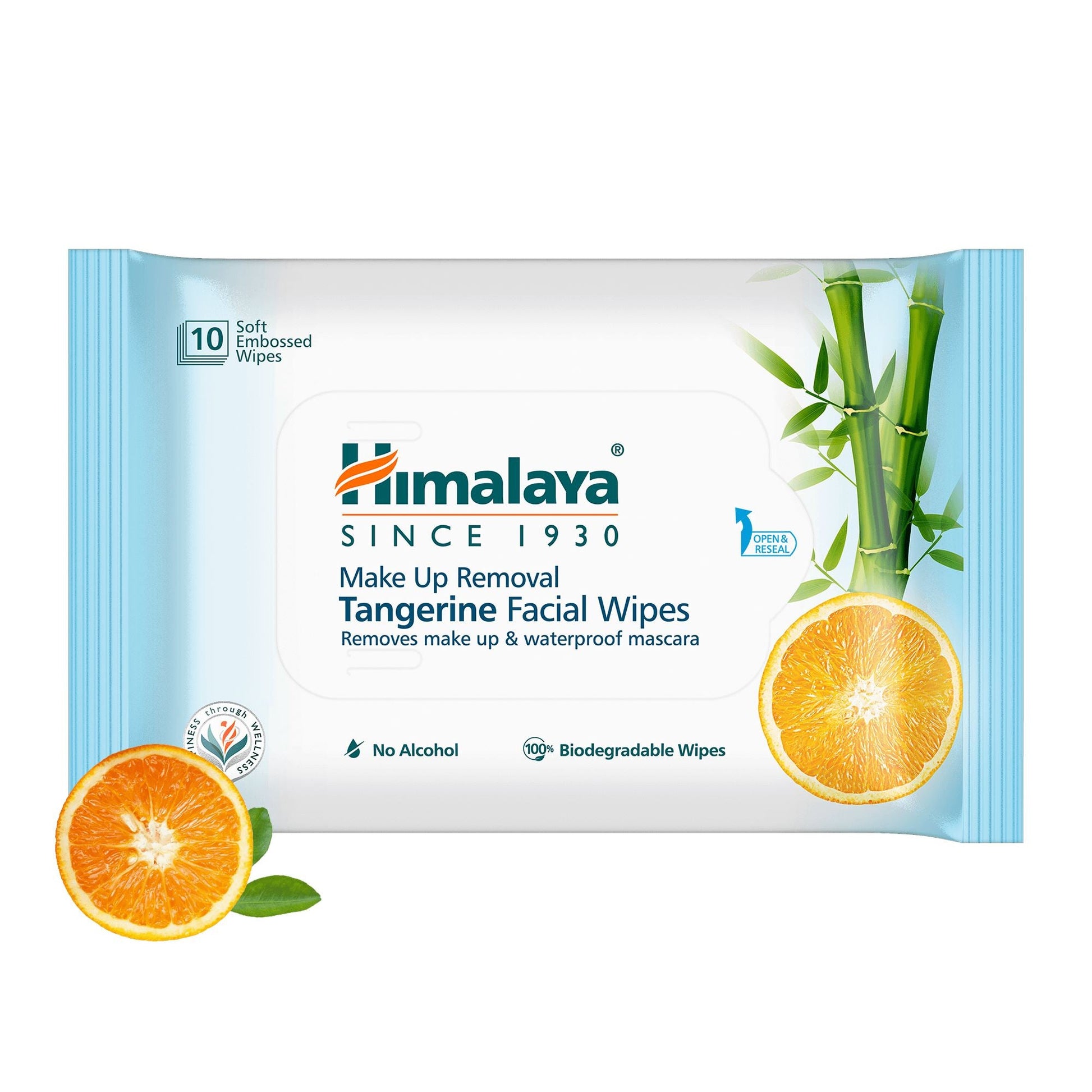Himalaya Makeup Removal Tangerine Facial Wipes 10's
