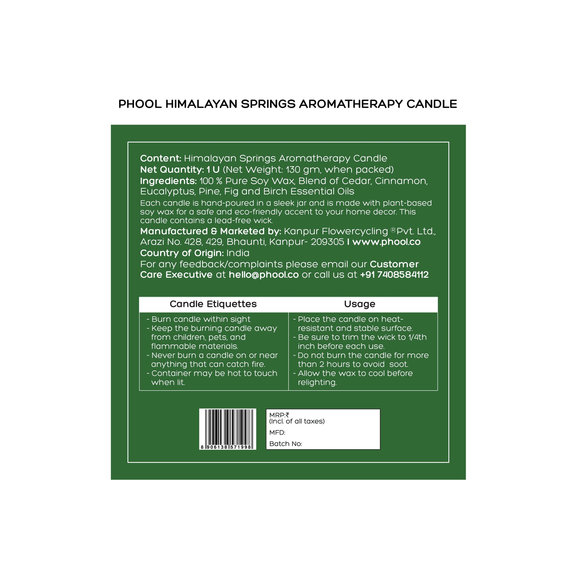 Himalayan Springs Soy Candle