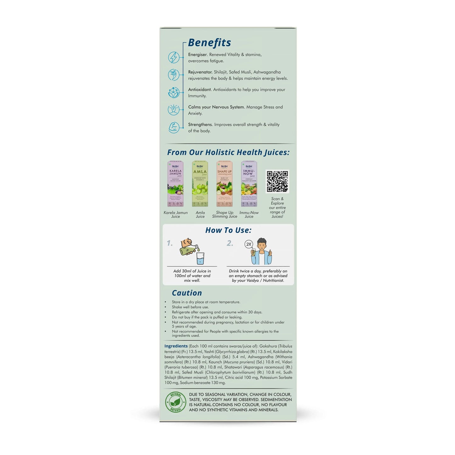 His Vitality Juice - Enhances Energy & Strength | Vital Herbs For Male Health - Fortified With Ashwagandha, Shilajeet & Safed Musali | 1 L 1L
