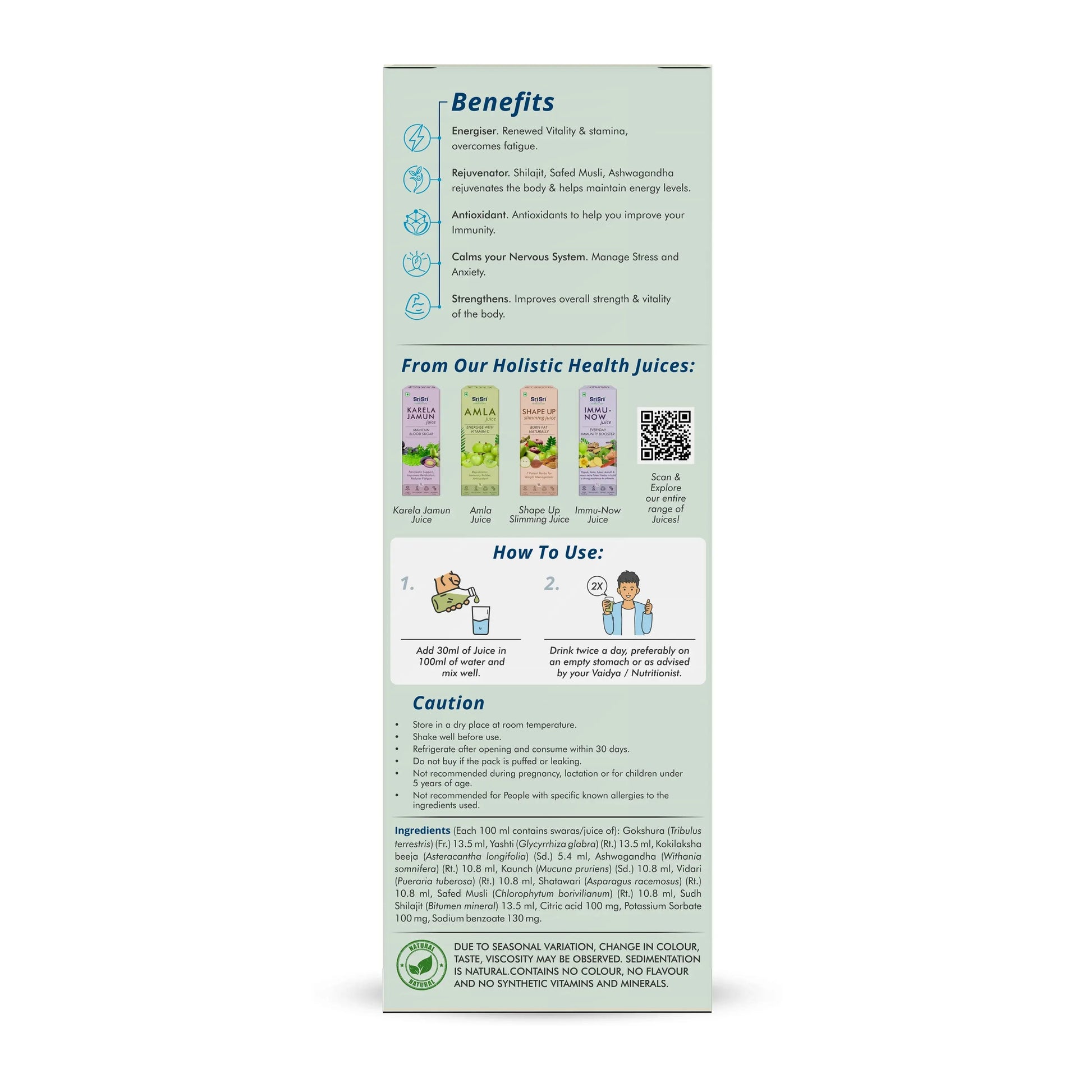His Vitality Juice - Enhances Energy & Strength | Vital Herbs For Male Health - Fortified With Ashwagandha, Shilajeet & Safed Musali | 1 L 1L