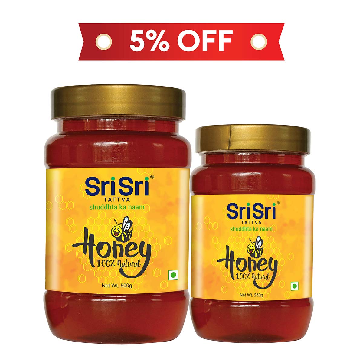 【Sri Sri Tattva】 Honey 100% Natural｜ ハチミツ 100%ナチュラル｜ 500g+250g