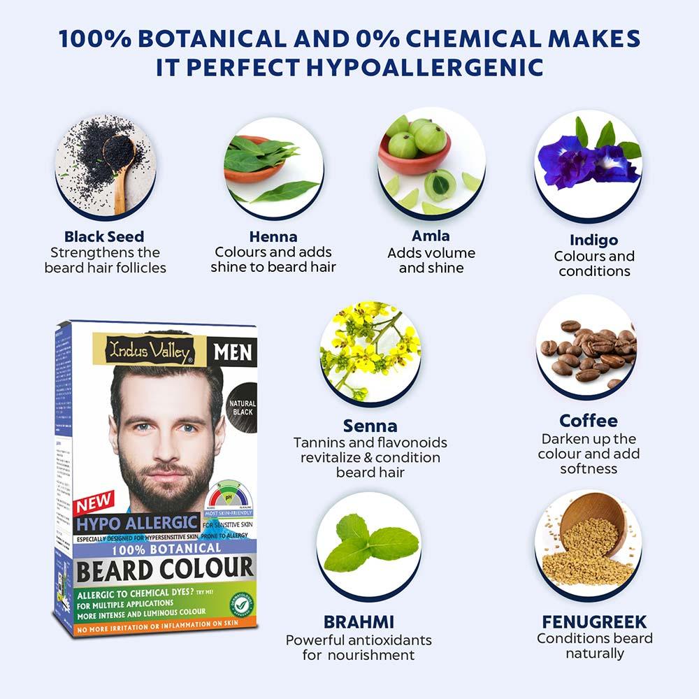 Hypo Allergic Beard Colour - Pack of 4 - Black