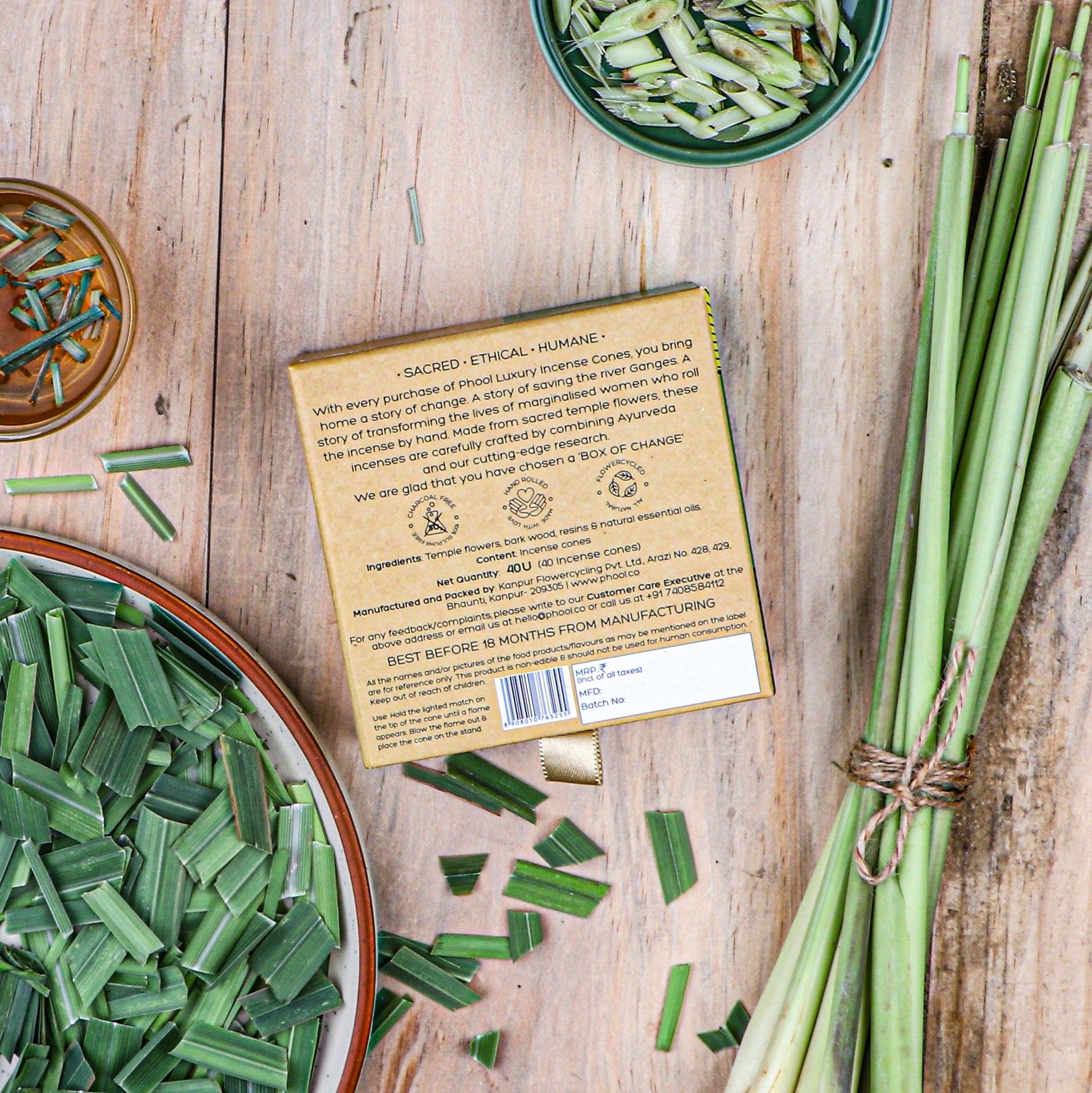 Natural Incense Cones - Lemongrass