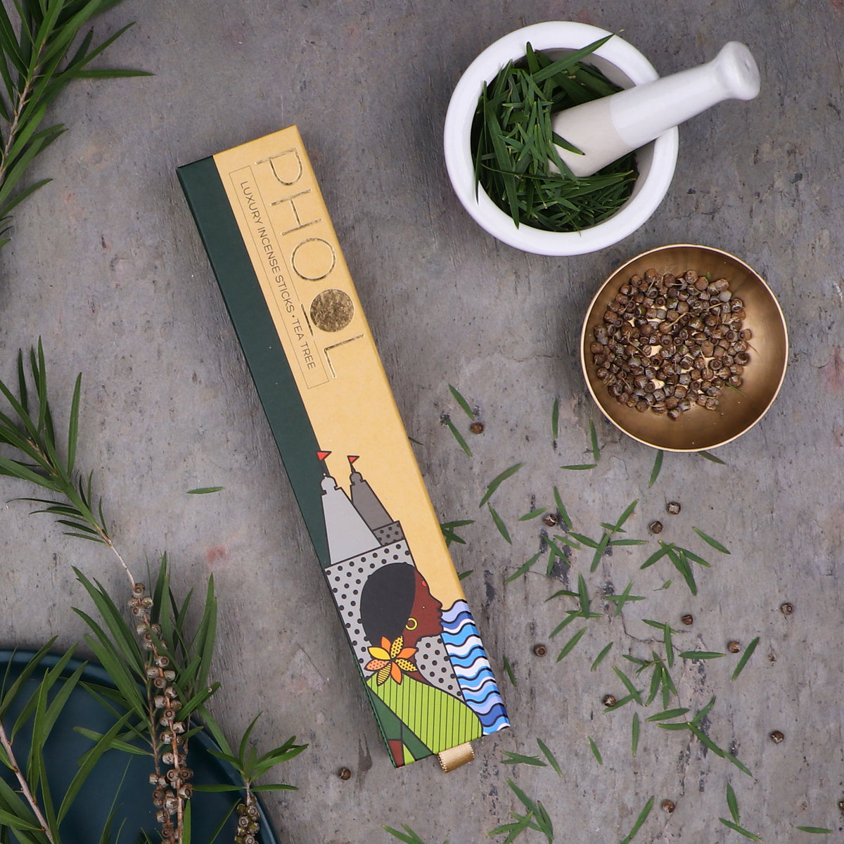 【Phool】 Natural Incense Sticks - Tea Tree｜ナチュラルインセンススティック ティーツリー