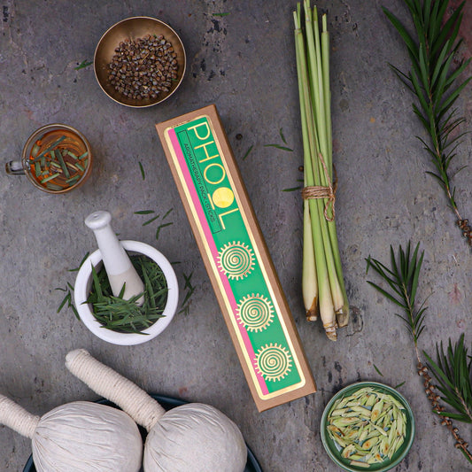 【Phool】 Aromatherapy Pack - Natural Incense Sticks (Tea Tree & Lemongrass)｜アロマテラピーパック ナチュラルインセンススティック（ティーツリー＆レモングラス）