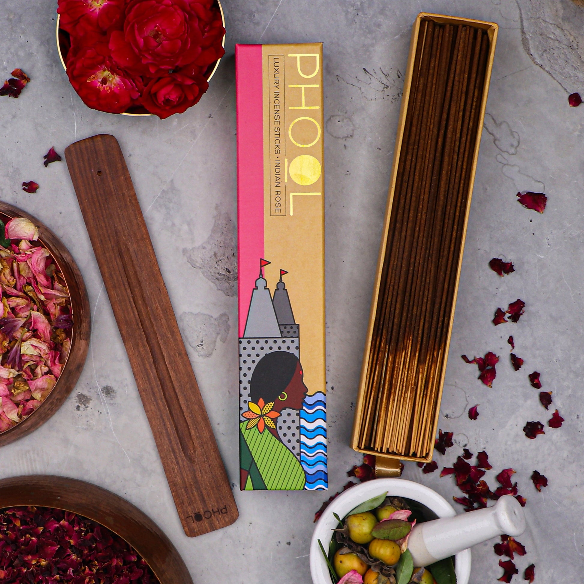 Natural Incense Sticks - Indian Rose