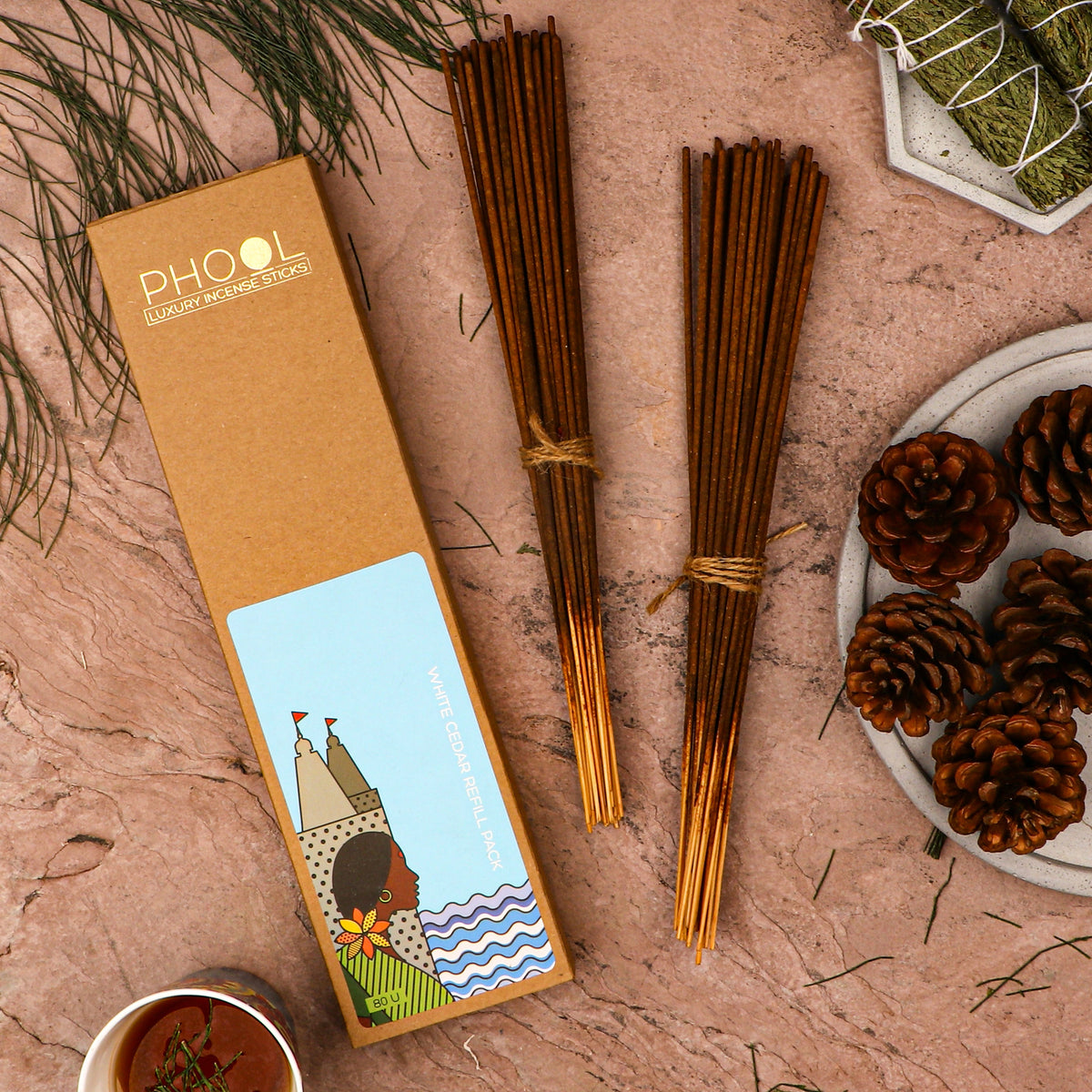 【Phool】 Natural Incense Sticks Refill pack - White Cedar｜ナチュラルインセンススティック リフィルパック ホワイトシダー