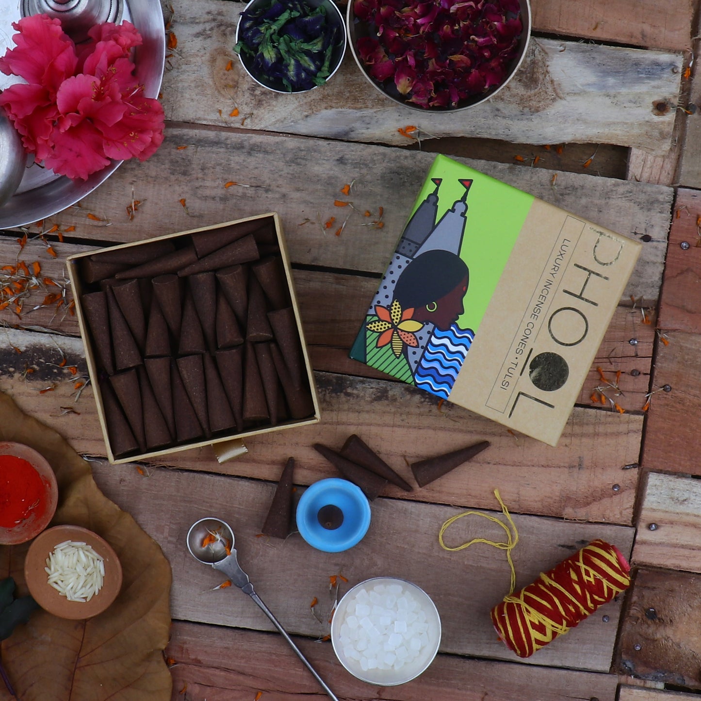 Natural Incense Cones - Tulsi