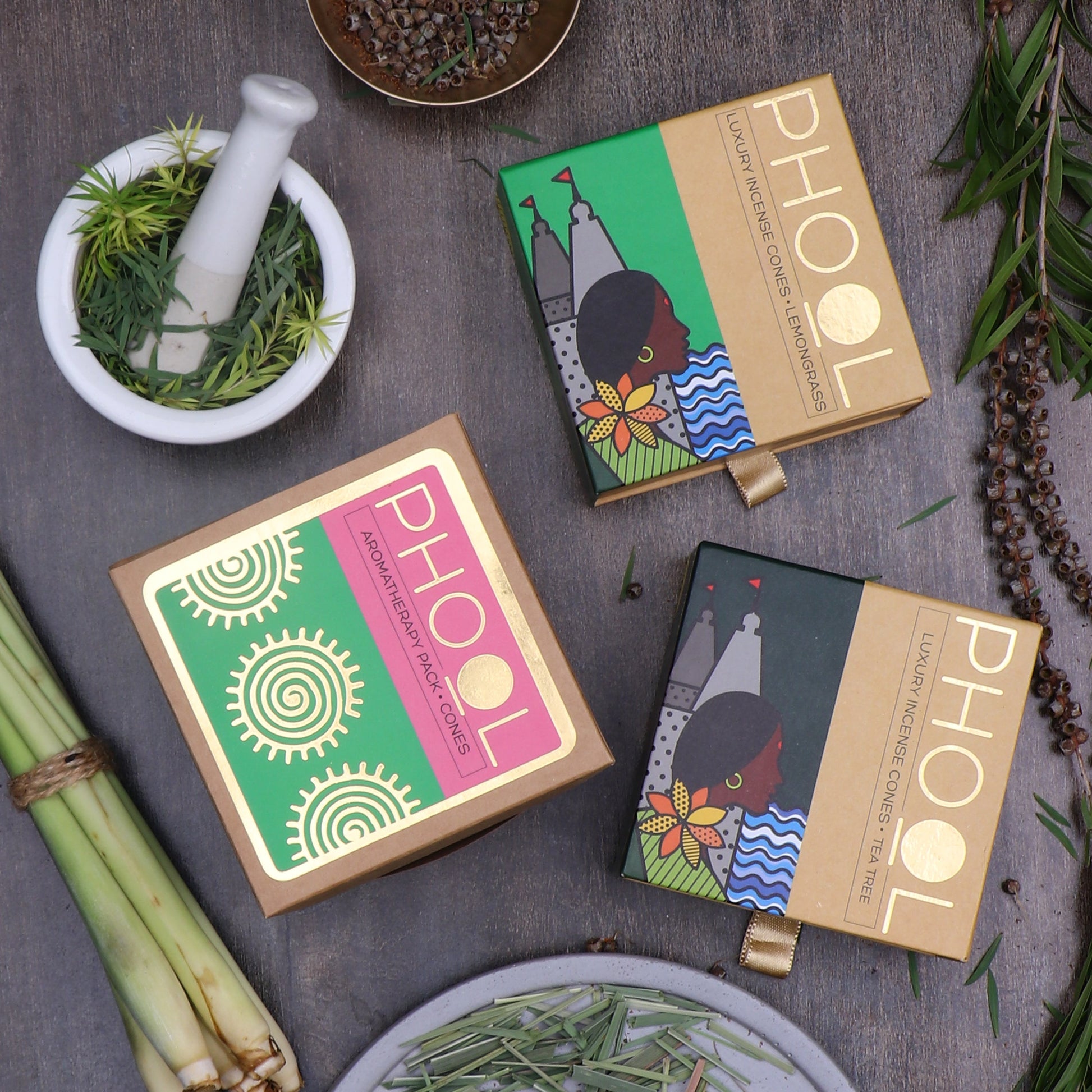 Aromatherapy Pack - Natural Incense Cones (Tea Tree & Lemongrass)