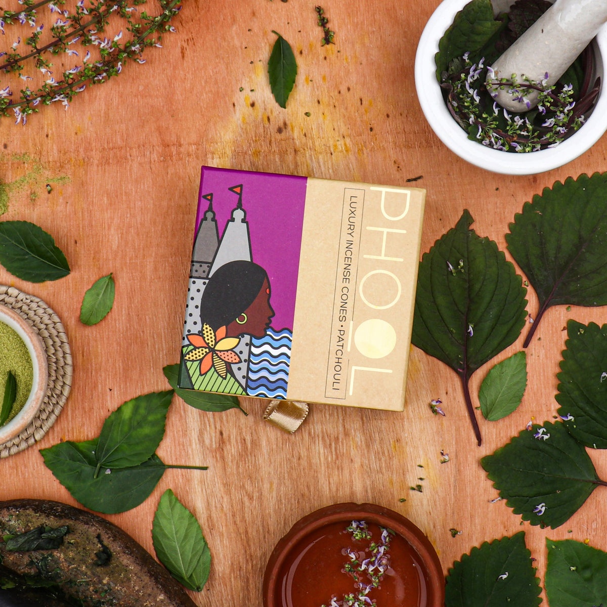 【Phool】 Natural Incense Cones - Patchouli｜ナチュラルインセンスコーン パチョリ