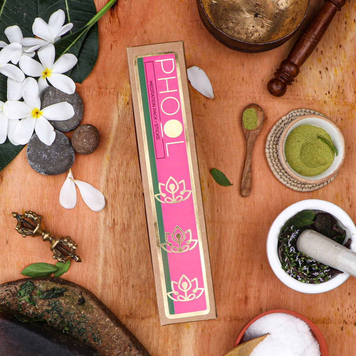 【Phool】 Meditation Pack - Natural Incense Sticks (Nagchampa & Patchouli)｜メディテーションパック ナチュラルインセンススティック（ナグチャンパ＆パチュリ）