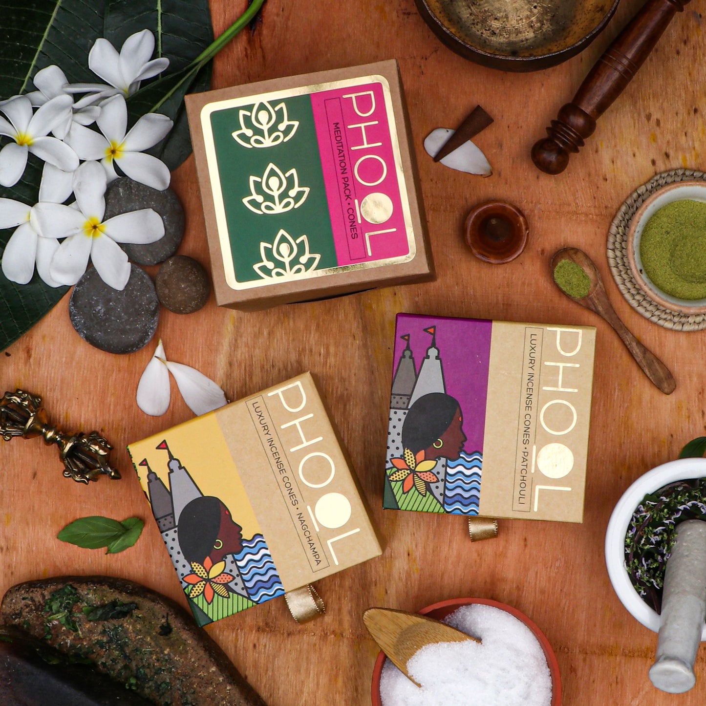 Meditation Pack - Natural Incense Cones (Nagchampa & Patchouli)