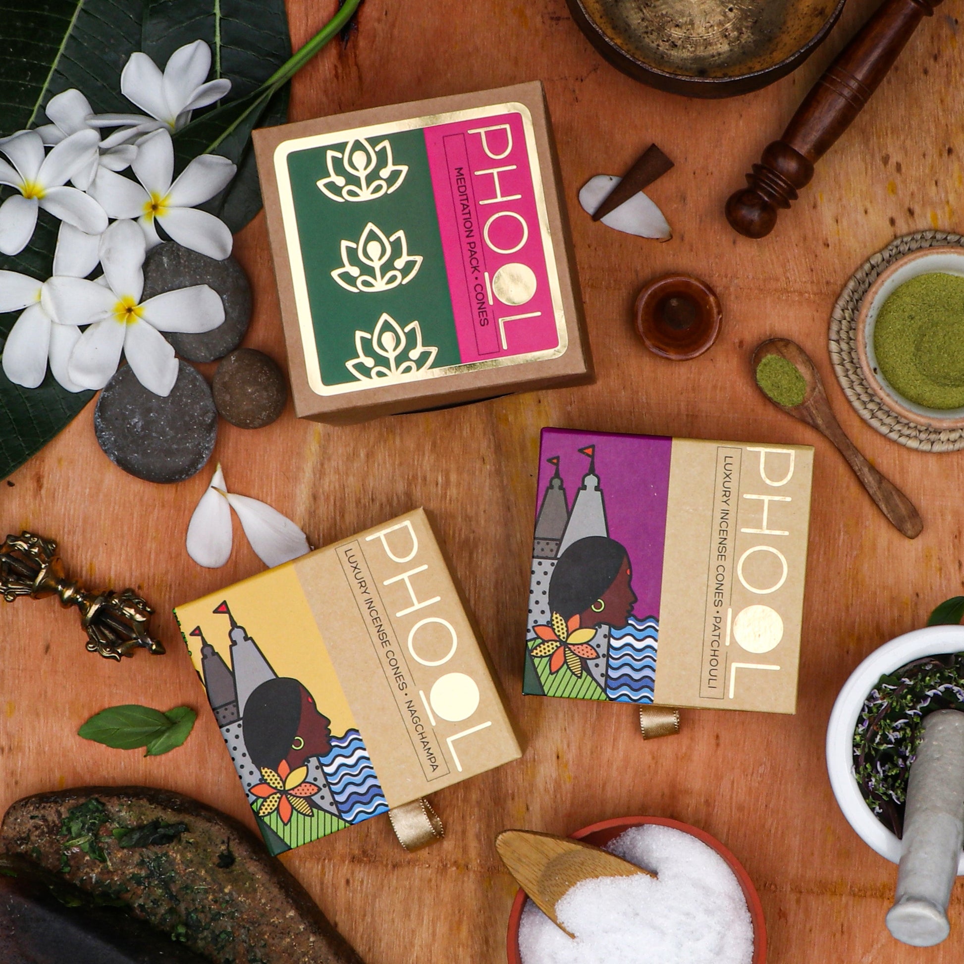 Meditation Pack - Natural Incense Cones (Nagchampa & Patchouli)