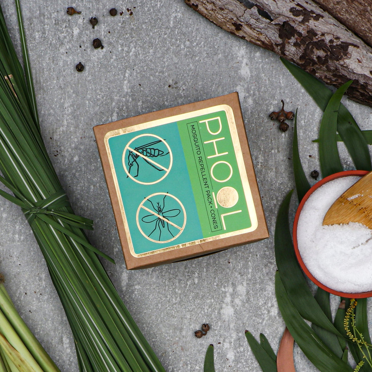 【Phool】 Citronella & Eucalyptus Pack - Natural Incense Cones (Citronella & Eucalyptus)｜シトロネラ＆ユーカリパック ナチュラルインセンスコーン（シトロネラ＆ユーカリ）