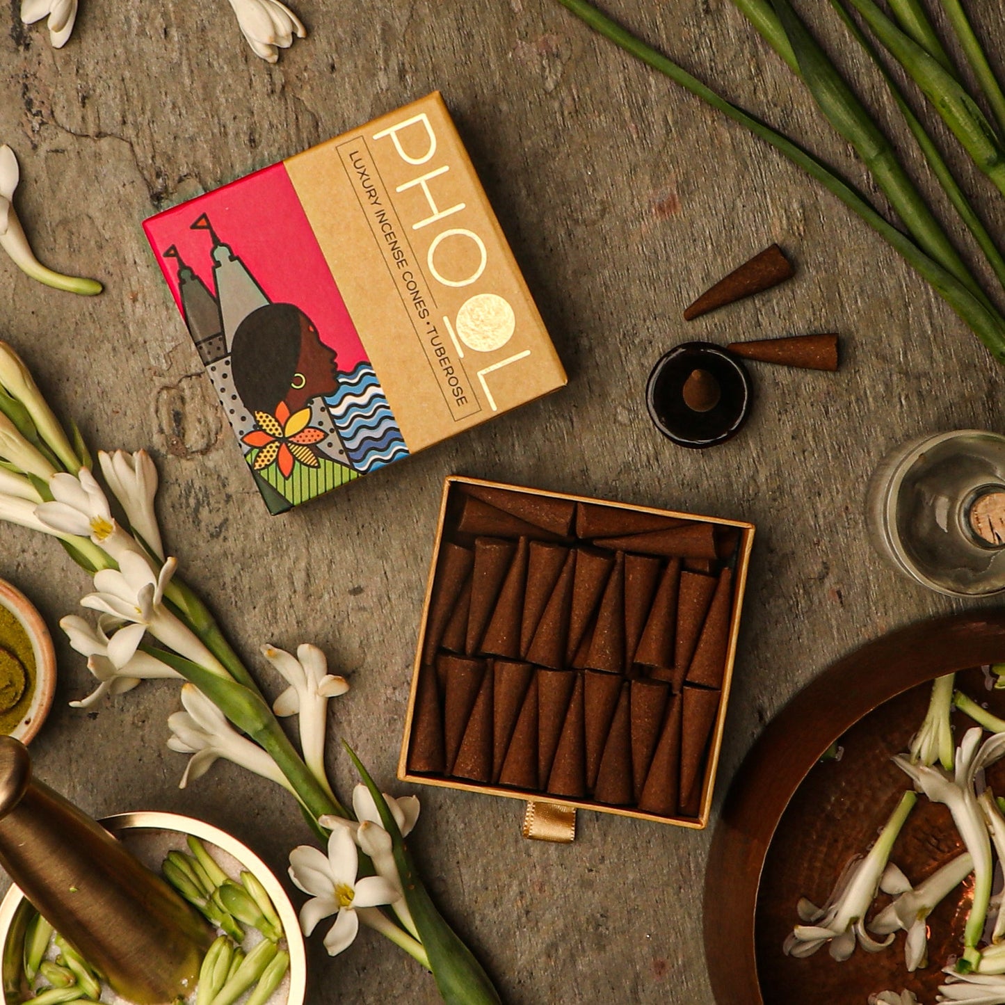 Natural Incense Cones - Tuberose