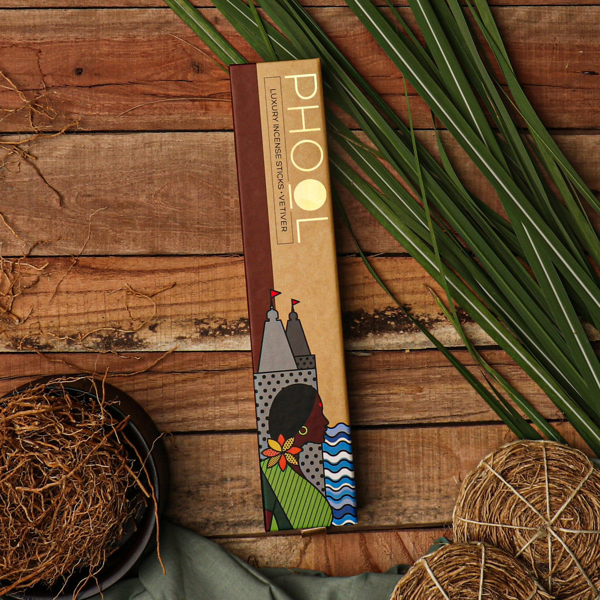 【Phool】 Natural Incense Sticks - Vetiver｜ナチュラルインセンススティック ベチバー