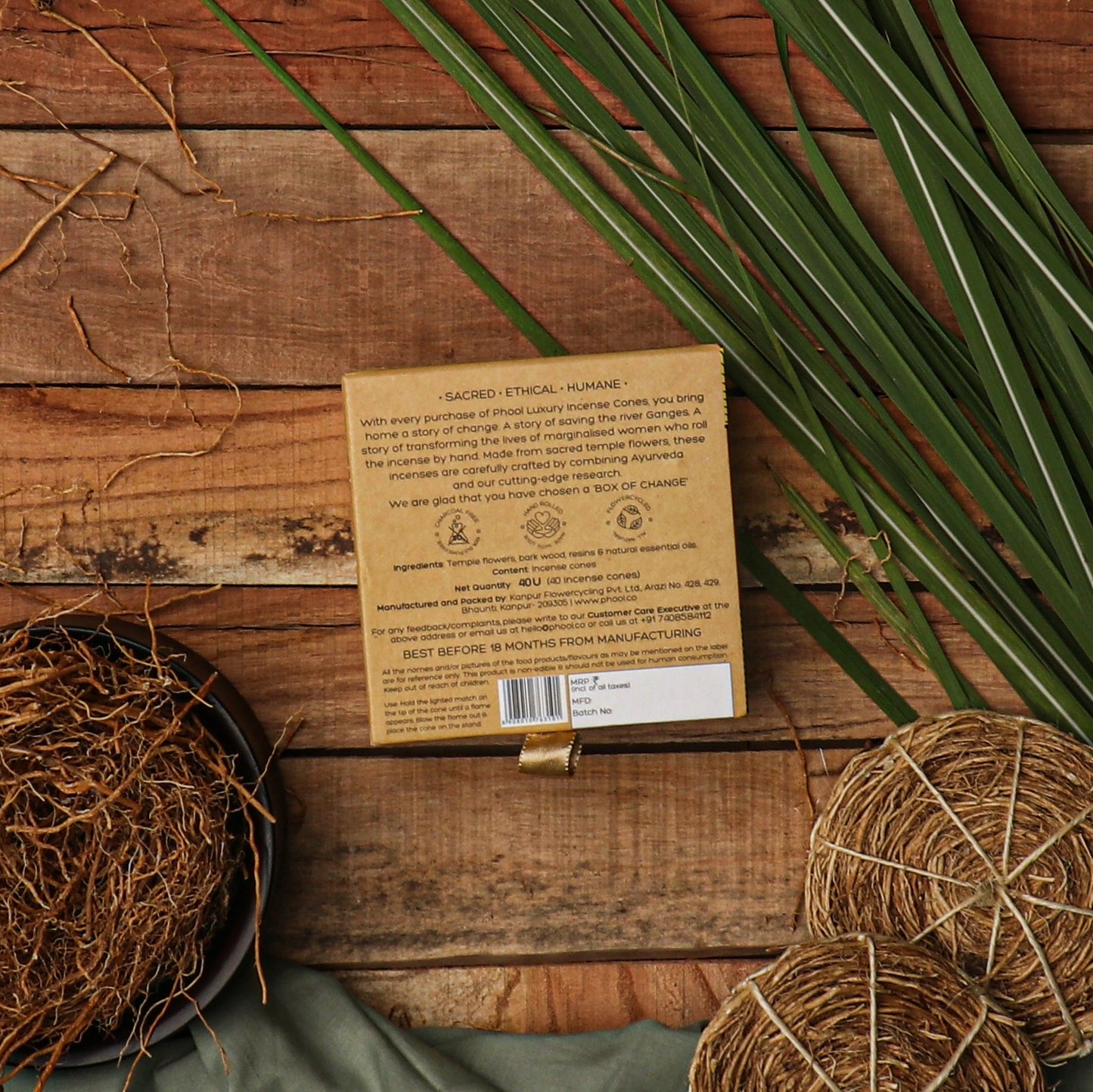 Natural Incense Cones - Vetiver