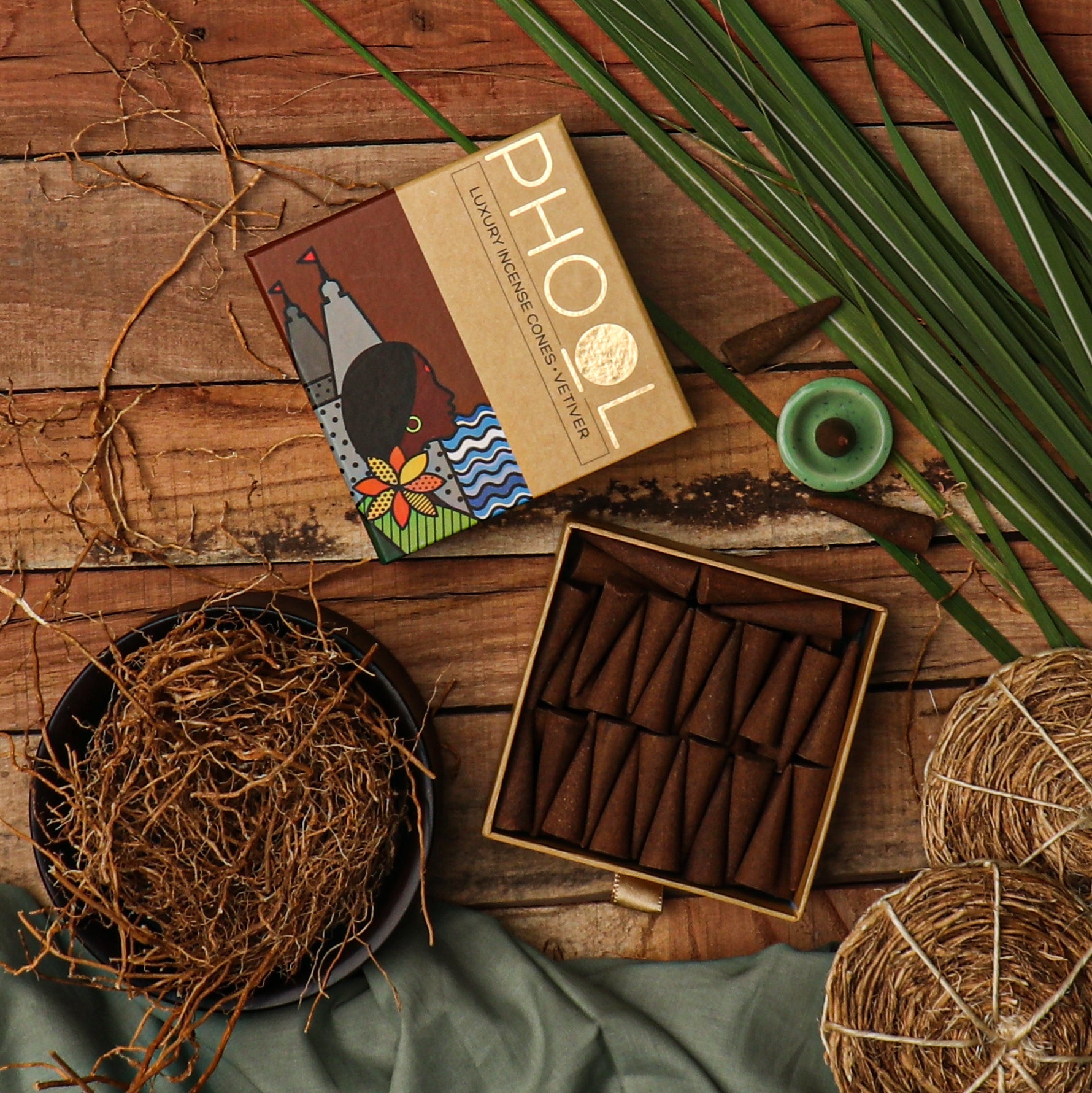 Natural Incense Cones - Vetiver