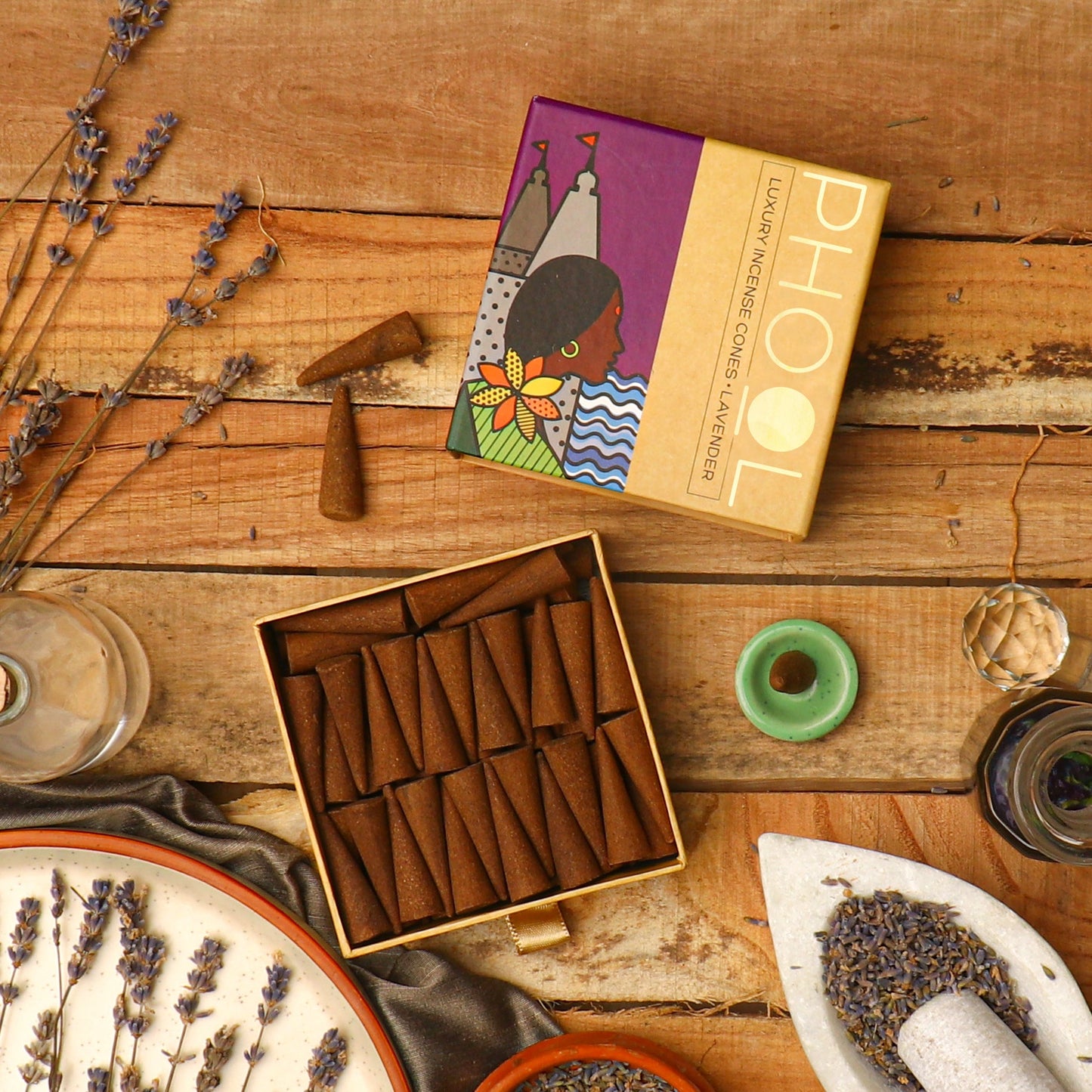 Natural Incense Cones - Lavender