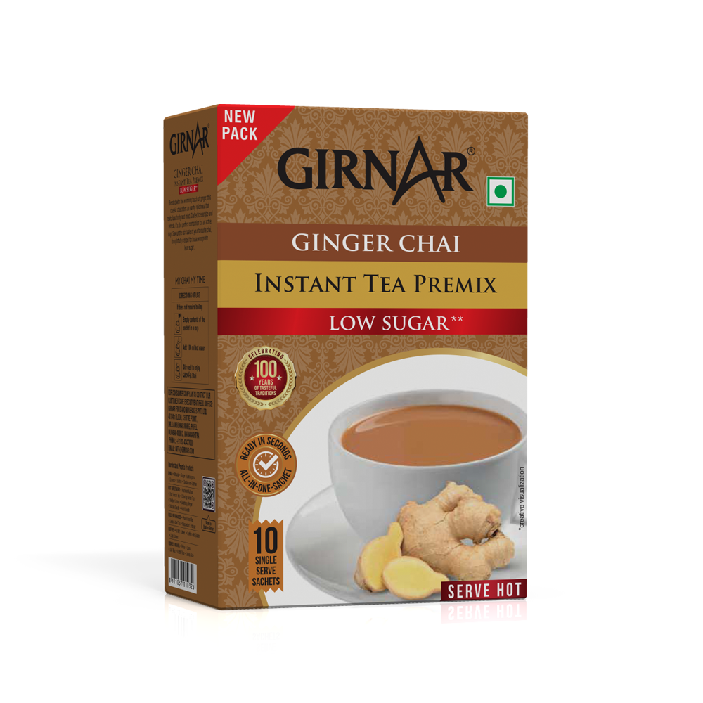 Instant Tea Premix With Ginger (Low Sugar) 10 Sachets