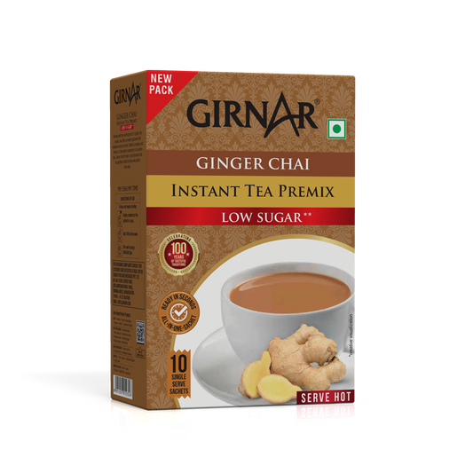Instant Tea Premix With Ginger (Low Sugar) 10 Sachets