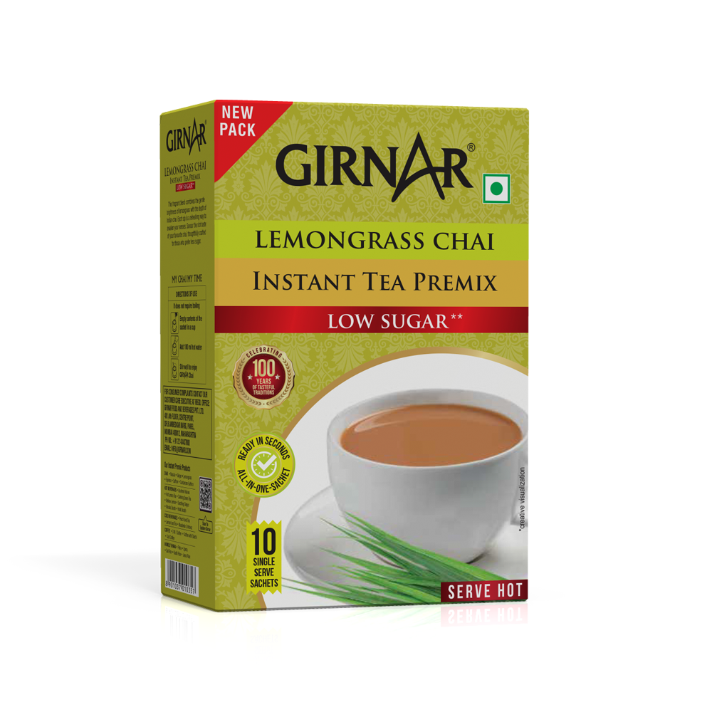 Instant Tea Premix With Lemongrass (Low Sugar) 10 Sachets
